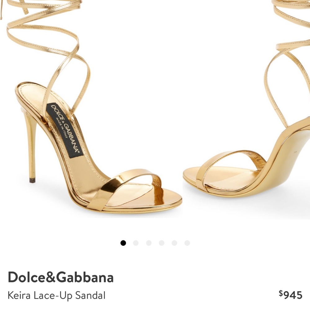 Dolce Gabana Gold strap sandal - fits me small